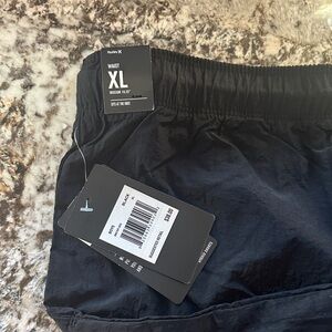 Hurley Black Elastic Waist Shorts XL